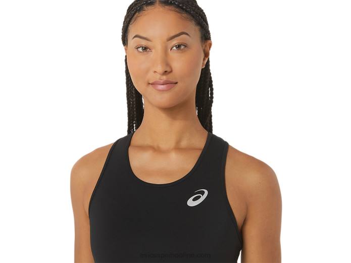 top corto de chándal para mujer Asics 4L682312 rendimiento negro