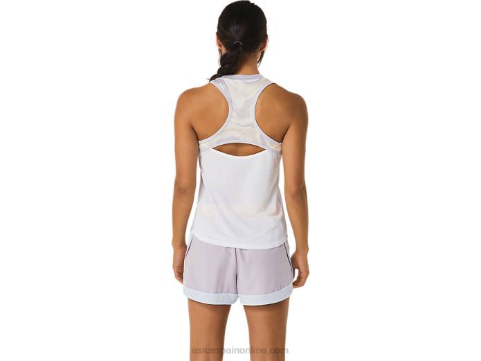 Camiseta sin mangas con gráfico Match para mujer Asics 4L682521 violeta anochecer