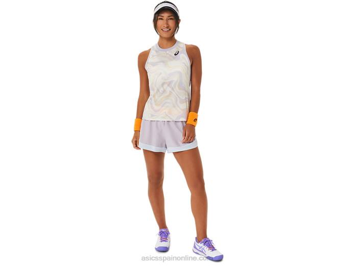 Camiseta sin mangas con gráfico Match para mujer Asics 4L682521 violeta anochecer