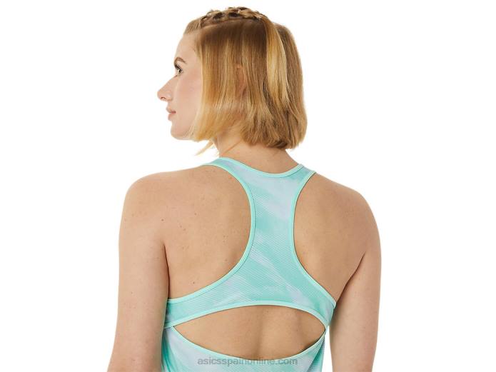 Camiseta sin mangas con gráfico Match para mujer Asics 4L683065 hielo fresco