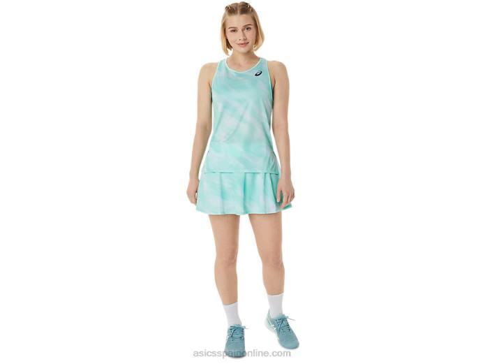 Camiseta sin mangas con gráfico Match para mujer Asics 4L683065 hielo fresco
