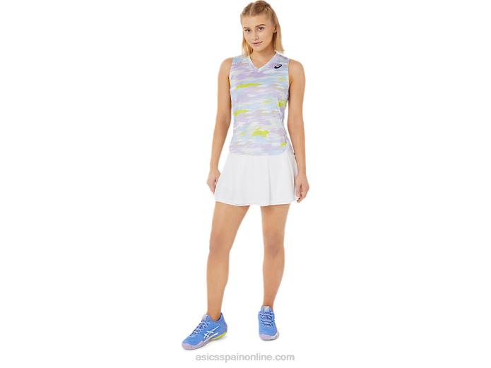 Camiseta sin mangas con gráfico Match para mujer Asics 4L683494 murasaki