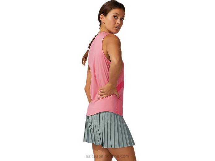 Camiseta sin mangas con gráfico Match para mujer Asics 4L683933 pétalo de durazno