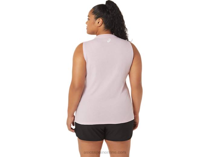 Camiseta sin mangas de montaña para mujer. Asics 4L682842 apenas rosa