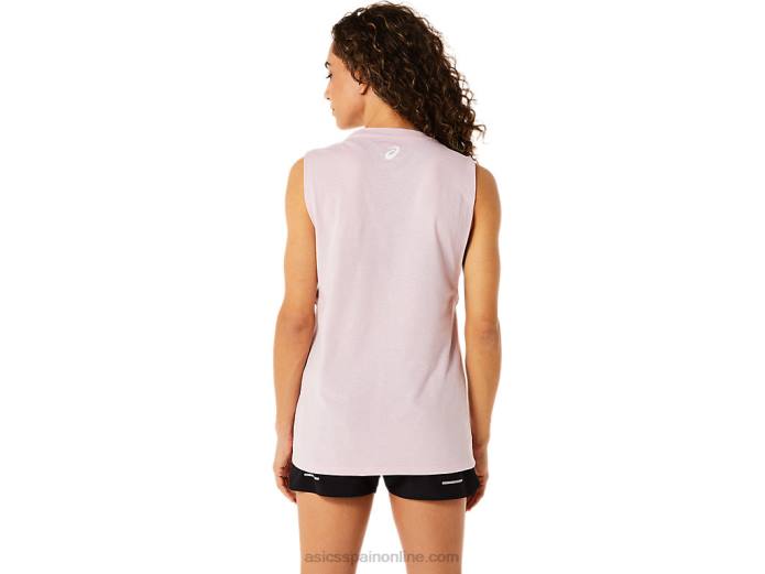 Camiseta sin mangas de montaña para mujer. Asics 4L682842 apenas rosa