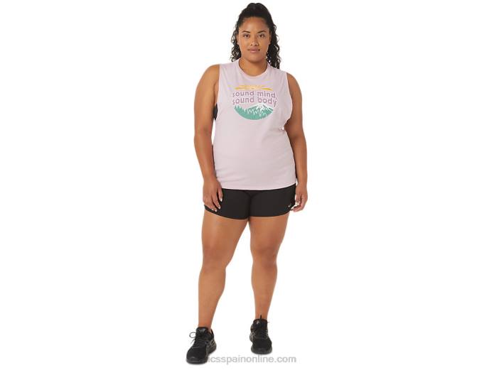 Camiseta sin mangas de montaña para mujer. Asics 4L682842 apenas rosa
