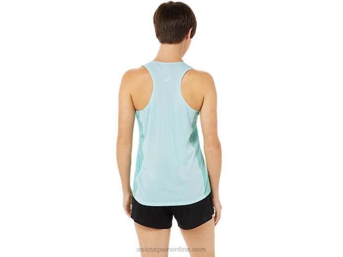 camiseta de malla ligera para mujer Asics 4L683262 azul claro