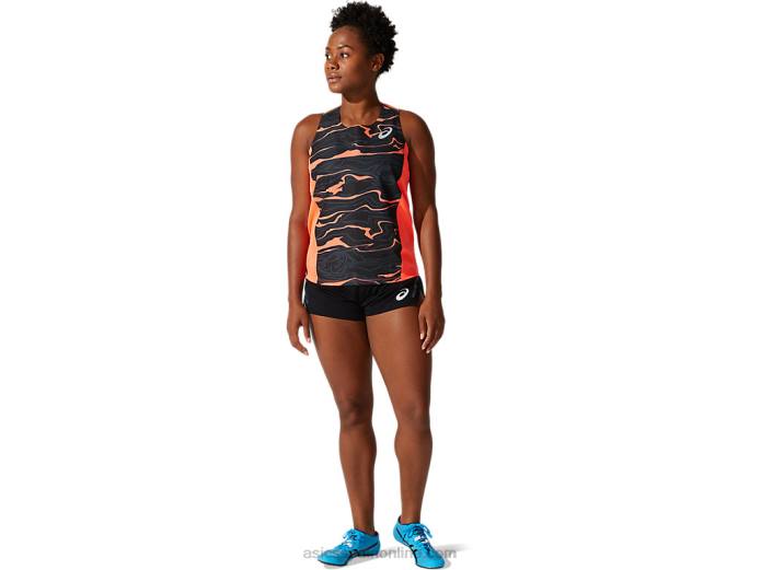 camiseta de malla ligera para mujer Asics 4L684062 flash de coral