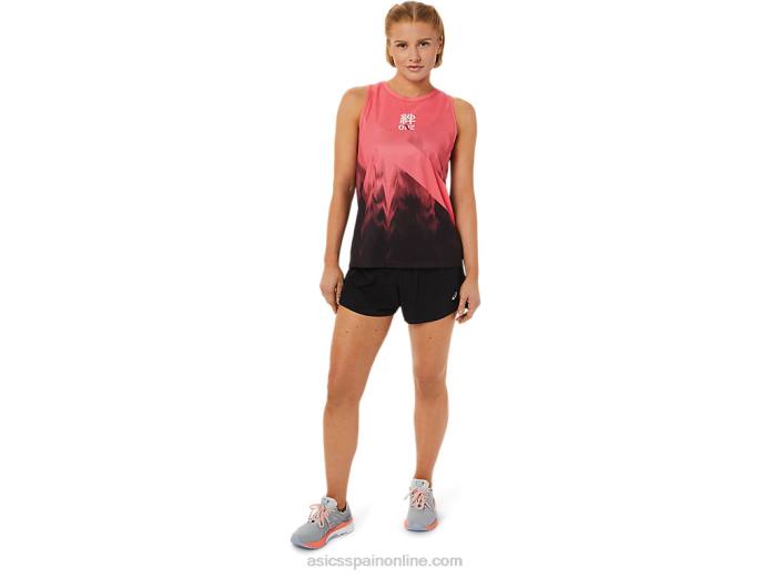camiseta de mujer Asics 4L683650 coral ardiente