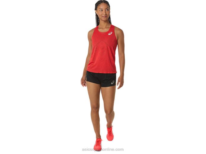 camiseta de tirantes jacquard actibreeze para mujer Asics 4L682341 rojo electrico