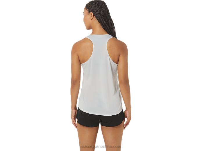 camiseta ligera cj-line para mujer Asics 4L682339 gris glaciar/rojo eléctrico