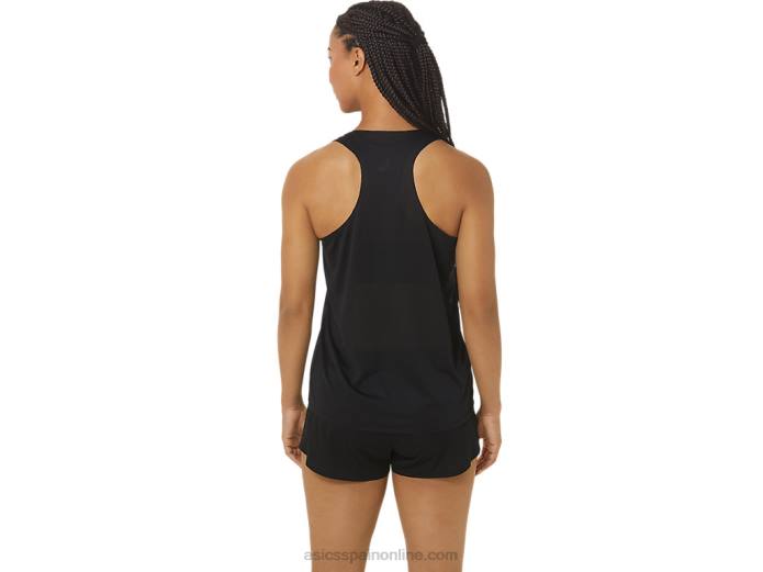 camiseta ligera cj-line para mujer Asics 4L682347 rendimiento negro/verde susurro