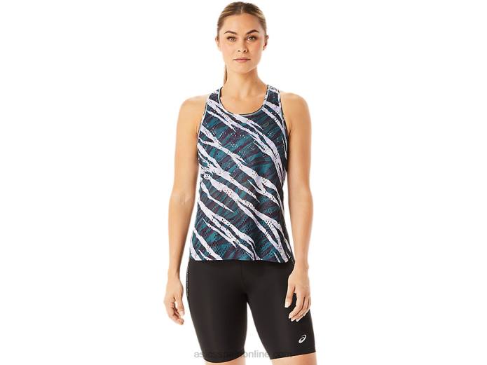camiseta sin mangas actibreeze ventilar para mujer aop Asics 4L683072 pantalla de noche/pino aterciopelado