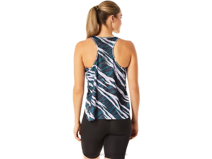 camiseta sin mangas actibreeze ventilar para mujer aop Asics 4L683072 pantalla de noche/pino aterciopelado