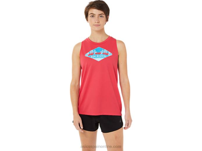 camiseta sin mangas bos rs mujer i Asics 4L683714 píxel rosa