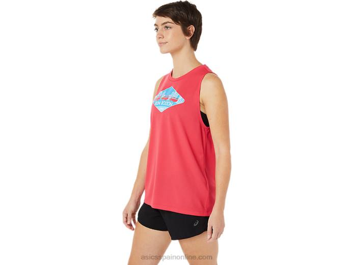 camiseta sin mangas bos rs mujer i Asics 4L683714 píxel rosa