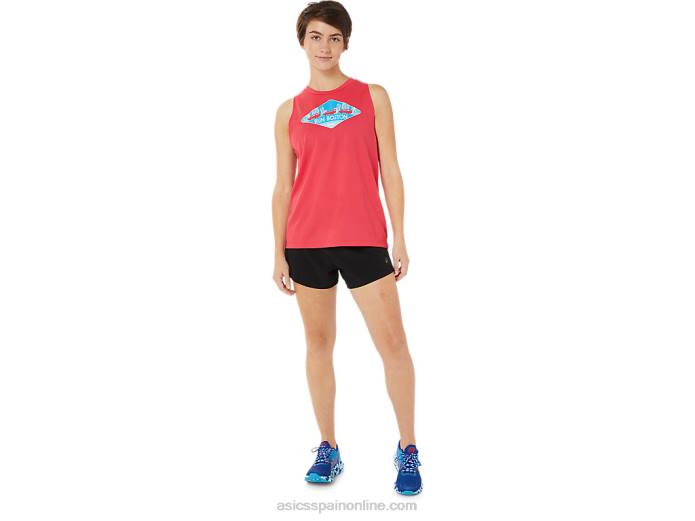 camiseta sin mangas bos rs mujer i Asics 4L683714 píxel rosa