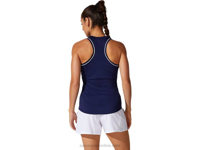 camiseta sin mangas con ribetes para mujer Asics 4L683881 chaquetón