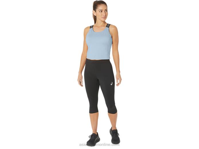 camiseta sin mangas corta fit sana para mujer Asics 4L682158 cielo