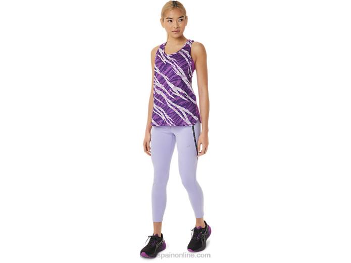 camiseta sin mangas de camuflaje salvaje para mujer Asics 4L683068 resplandor orquídea/lavanda