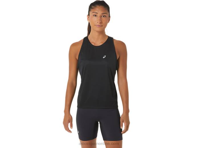 camiseta sin mangas de lyte lista para usar para mujer Asics 4L682330 rendimiento negro