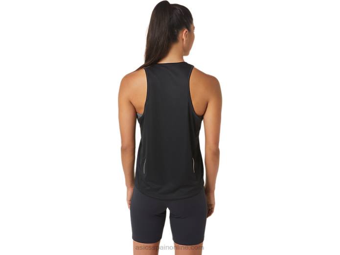 camiseta sin mangas de lyte lista para usar para mujer Asics 4L682330 rendimiento negro
