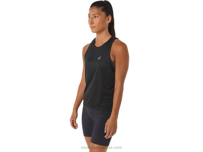 camiseta sin mangas de lyte lista para usar para mujer Asics 4L682330 rendimiento negro