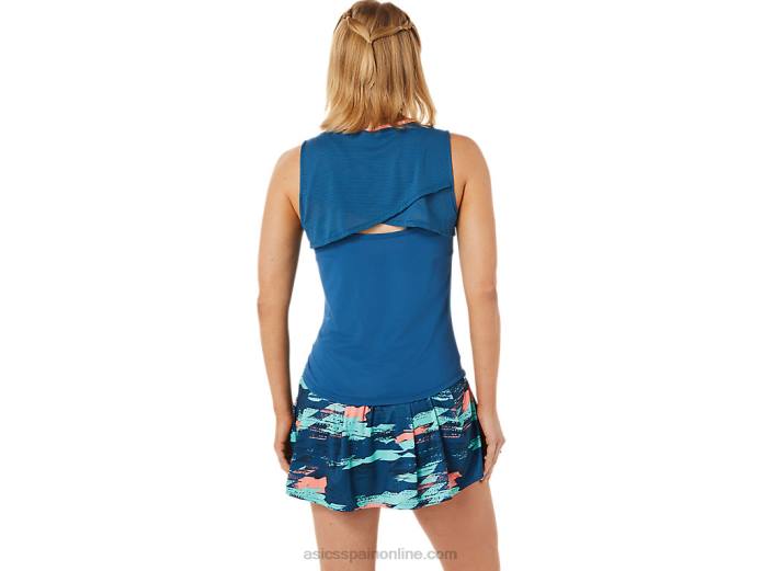 camiseta sin mangas de mujer Asics 4L683495 verde oasis/índigo claro