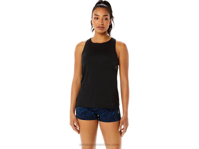 camiseta sin mangas fit sana para mujer Asics 4L683465 rendimiento negro
