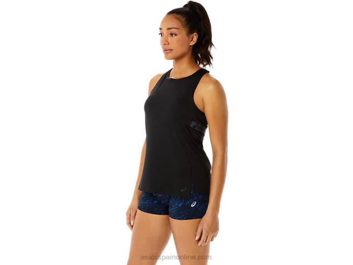 camiseta sin mangas fit sana para mujer Asics 4L683465 rendimiento negro