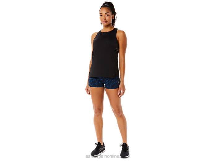 camiseta sin mangas fit sana para mujer Asics 4L683465 rendimiento negro