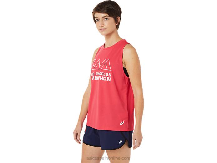 camiseta sin mangas lam ready-set ii para mujer Asics 4L683614 píxel rosa