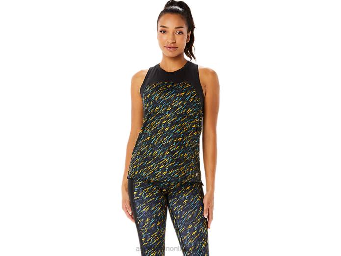 camiseta sin mangas pr lyte run para mujer Asics 4L683386 sombra de noche/estampado de salvia