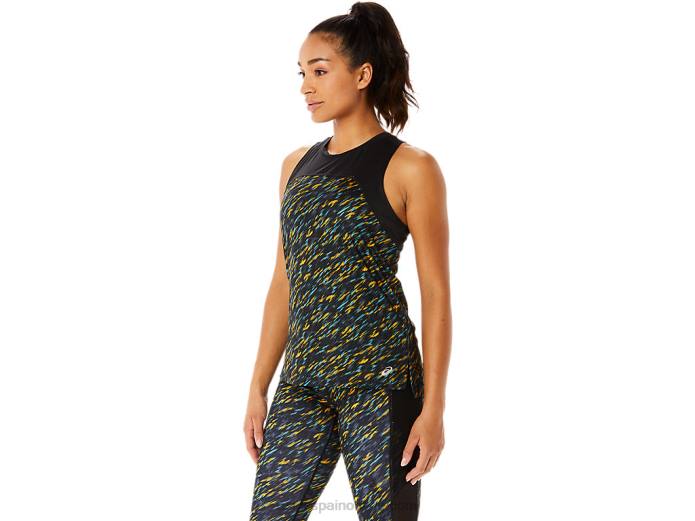 camiseta sin mangas pr lyte run para mujer Asics 4L683386 sombra de noche/estampado de salvia