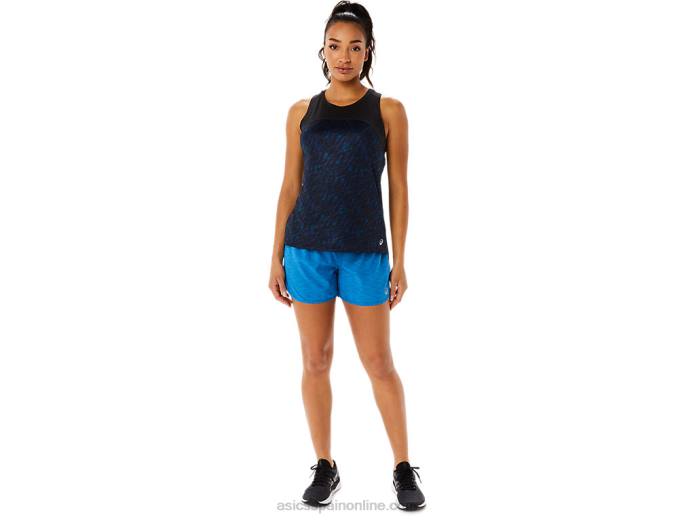 camiseta sin mangas pr lyte run para mujer Asics 4L683486 impresión de sombra nocturna/lago