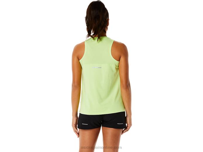 camiseta sin mangas pr lyte run para mujer Asics 4L683500 verde lima