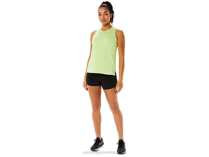 camiseta sin mangas pr lyte run para mujer Asics 4L683500 verde lima