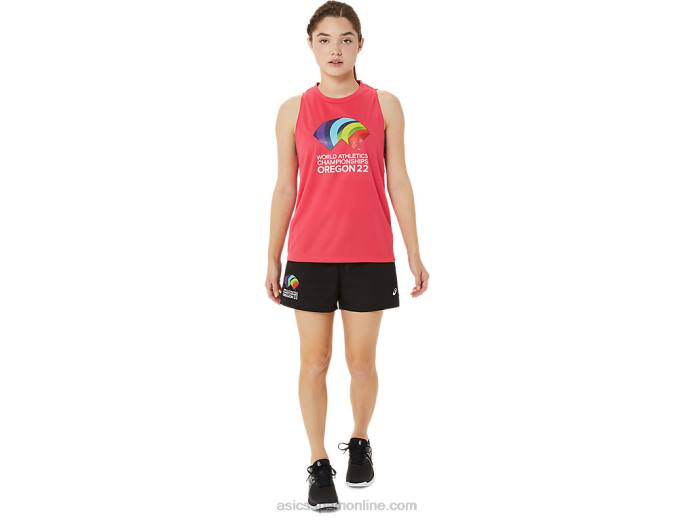 camiseta sin mangas ready-set ii wch para mujer Asics 4L683218 píxel rosa