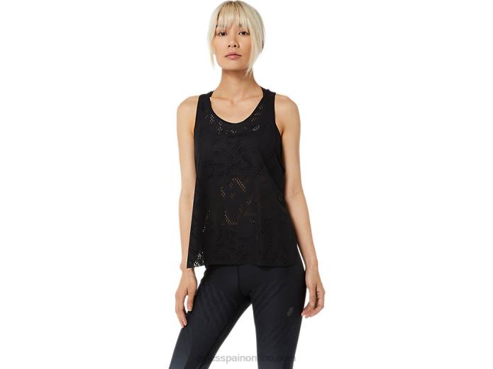 camiseta sin mangas ventilar actibreeze para mujer Asics 4L683449 rendimiento negro