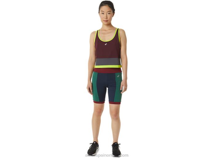 el nuevo tanque fuerte reutilizado para mujer Asics 4L683367 granate/gris acero
