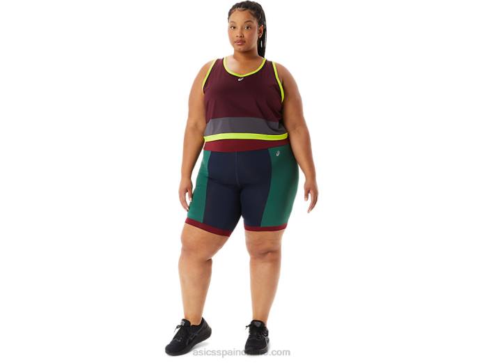 el nuevo tanque fuerte reutilizado para mujer Asics 4L683367 granate/gris acero