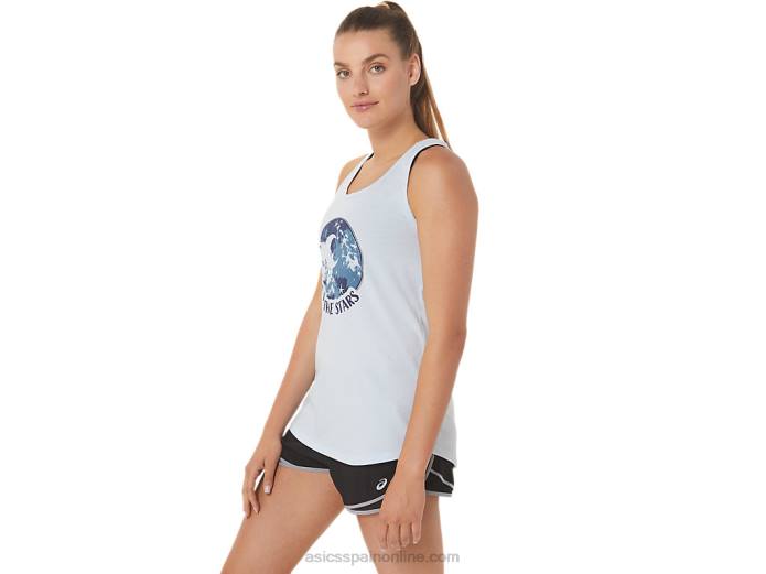 espalda cruzada para relajarse y respirar de mujer Asics 4L683014 cielo suave