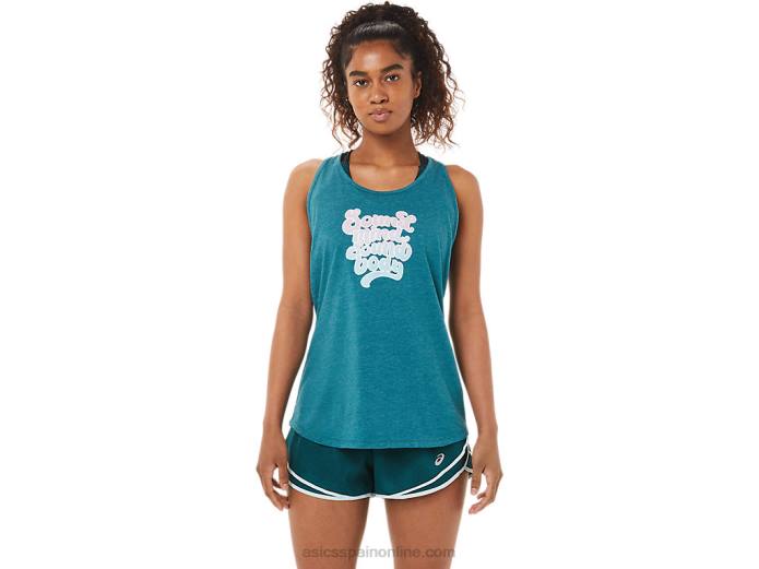 espalda nadadora de filosofía de mujer Asics 4L682828 brezo de pino de terciopelo
