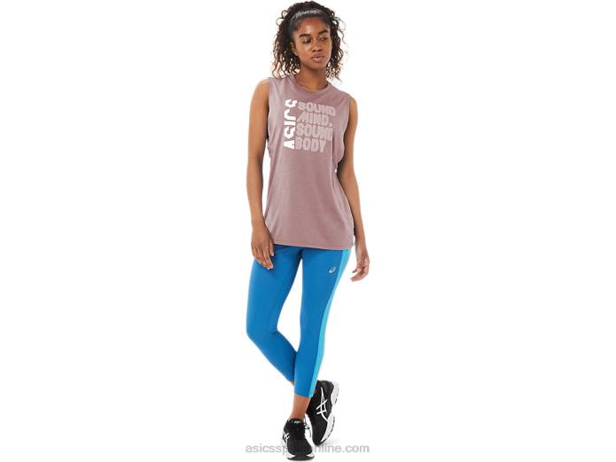 mente sana de las mujeres, tanque de cuerpo sano Asics 4L684109 jengibre durazno brezo