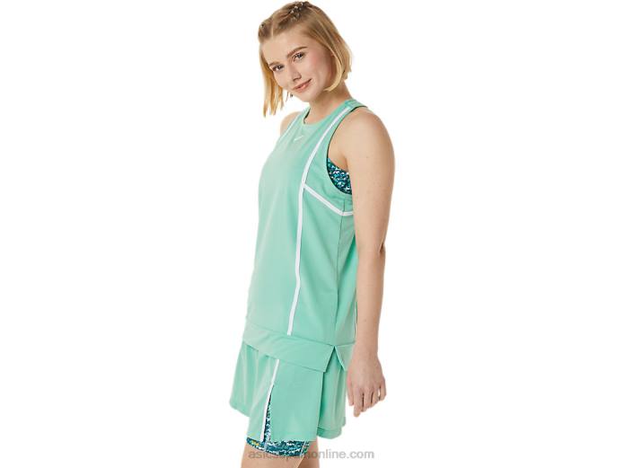 nueva camiseta sin mangas strong 92 para mujer Asics 4L683058 espuma de mar/blanco brillante