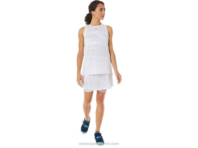 nueva camiseta sin mangas strong 92 para mujer Asics 4L683279 blanco brillante