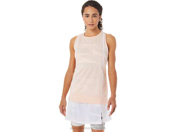 nueva camiseta sin mangas strong 92 para mujer Asics 4L683285 brisa/blanco brillante