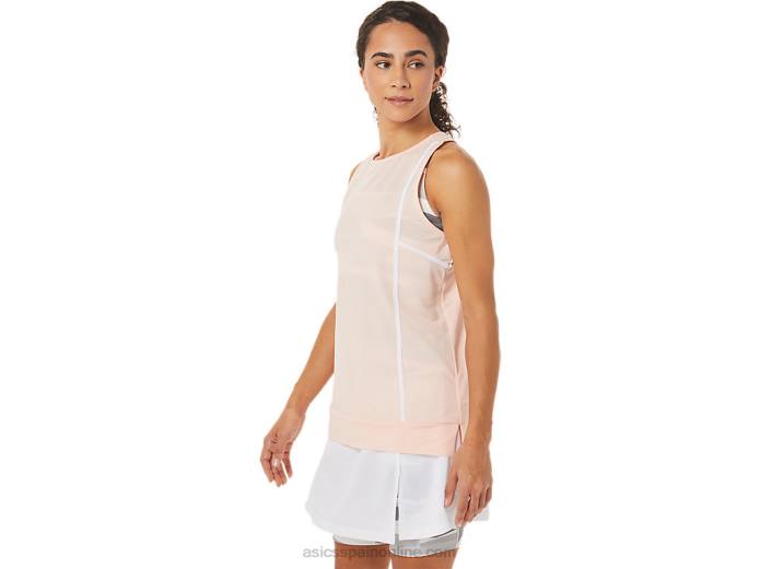nueva camiseta sin mangas strong 92 para mujer Asics 4L683285 brisa/blanco brillante