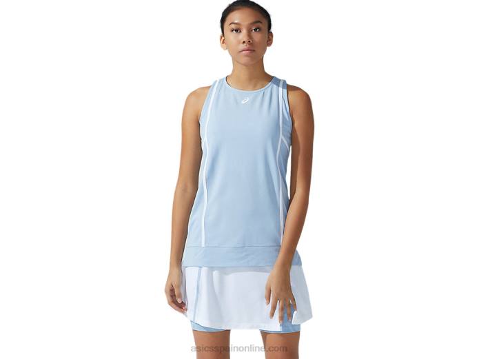 nueva camiseta sin mangas strong 92 para mujer Asics 4L683767 niebla/blanco brillante