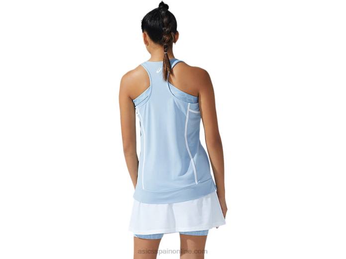 nueva camiseta sin mangas strong 92 para mujer Asics 4L683767 niebla/blanco brillante